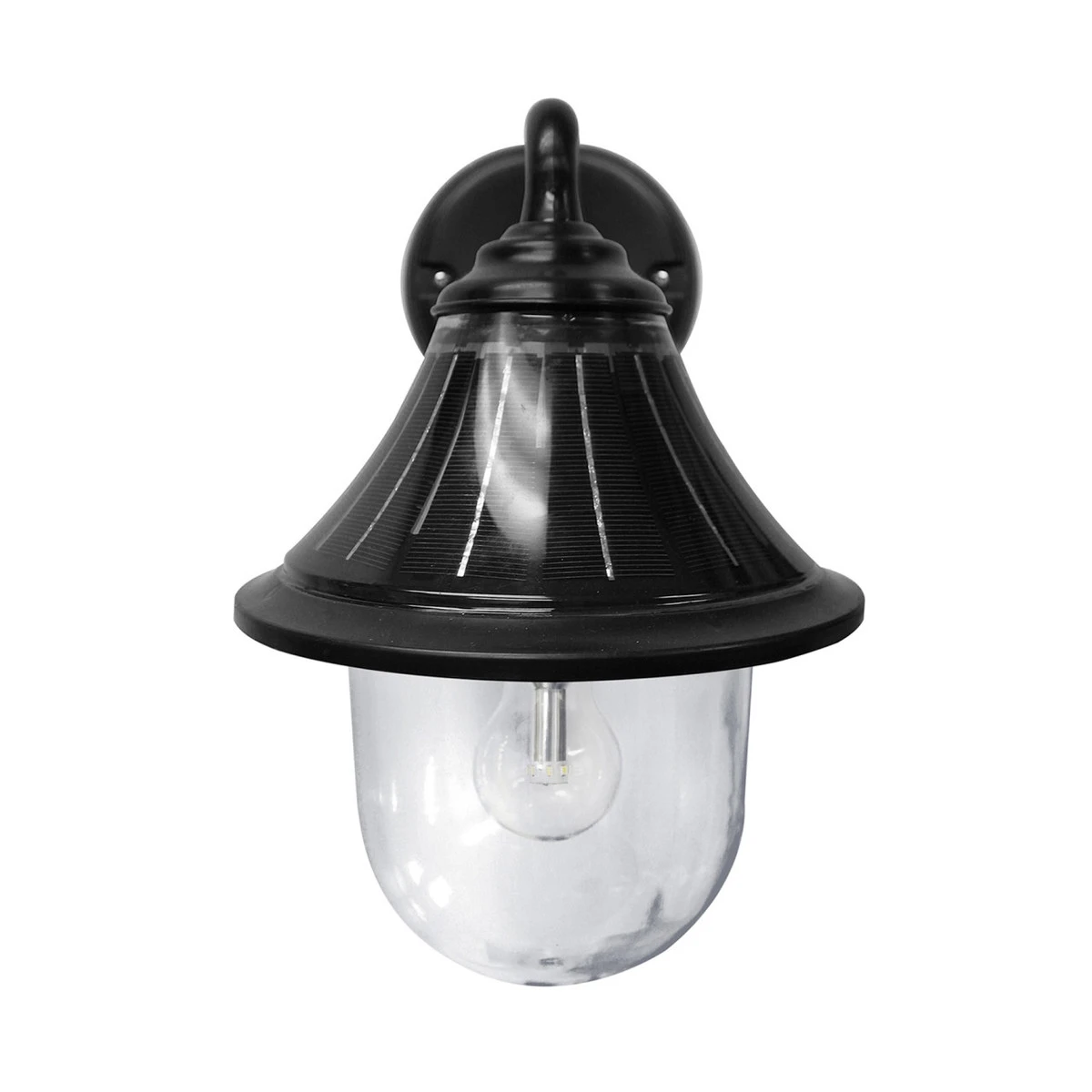Solar LED Orion Wall Light - 150 Lumens - 2700K - Black Finish - Gama Sonic - Image 2
