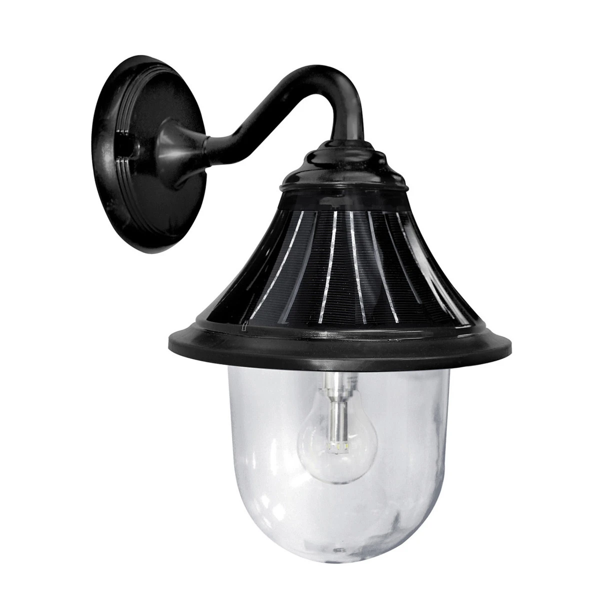 Solar LED Orion Wall Light - 150 Lumens - 2700K - Black Finish - Gama Sonic - Image 3