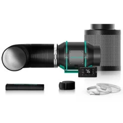 6in. Inline Fan And Carbon Filter Kit - Thermostat Controller - Mars Hydro