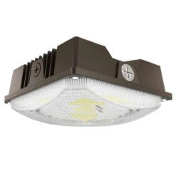 8in. LED Wattage Adjustable & Color Tunable Bronze Canopy Light - 15W/20W/25W - 3000K/4000K/5000K - Keystone