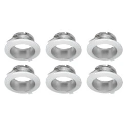 Case Of 6 - 4in. VersaFlex Series Recessed Trim - White - Beyond LED Technology