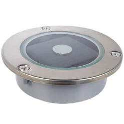 LED Solar Round Deck Light For Outdoor Driveway, Garden, Path, Patio, Or Lawn - LumeGen